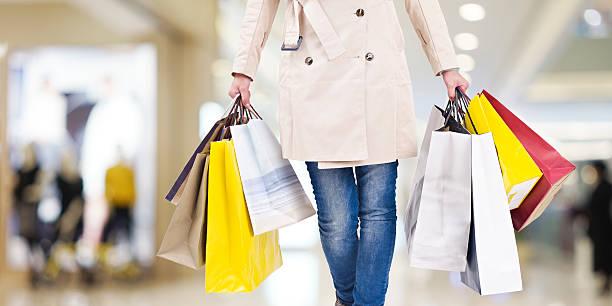 A-woman-shopping-with-paperbags